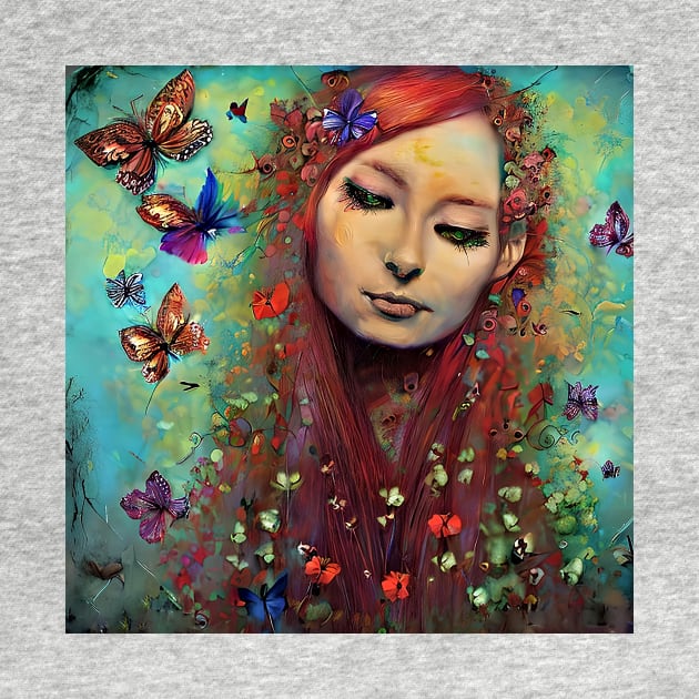 Tori Amos with butterflies by bogfl